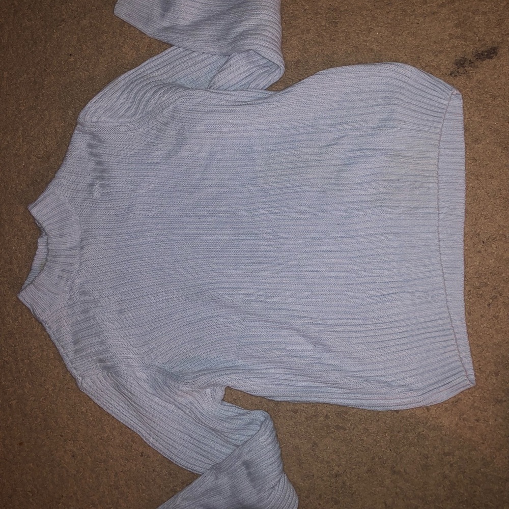 Baby blue long sleeve turtle neck